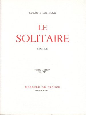 cover image of Le Solitaire